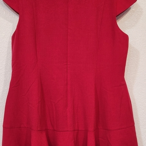 ELIZA J Heavy Polyester Crepe Flare Swing Lined Dress in Fuchsia Size 16W - Picture 10 of 13